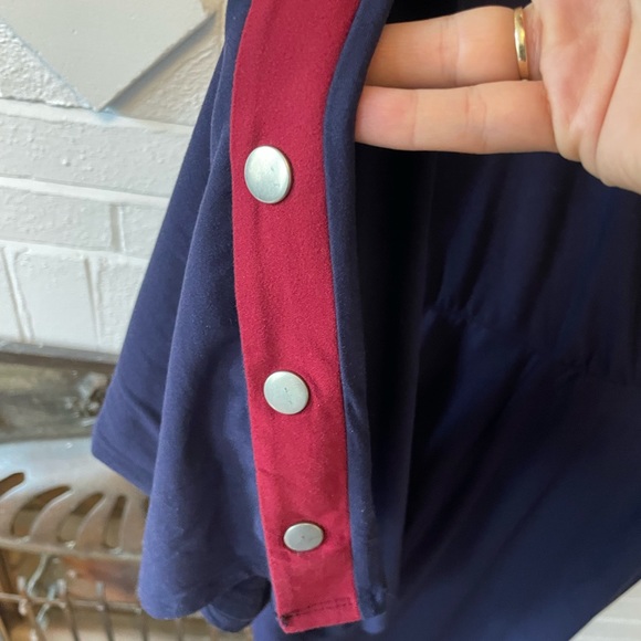 Fashionable Navy blue stretch jumpsuit size L - Picture 2 of 4